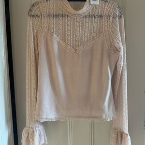 Free People date night top in blushed lavender